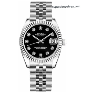 Premium Replica Uhr Rolex Datejust m178274-0014 schwarzes Zifferblatt Edelstahl 31mm