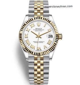 Premium Replica Uhr Rolex Datejust m278273-0002 Bicolor mit römischen Ziffern 31mm