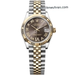Premium Replica Uhr Rolex Datejust m278273-0018 graues Zifferblatt Bicolor 31mm