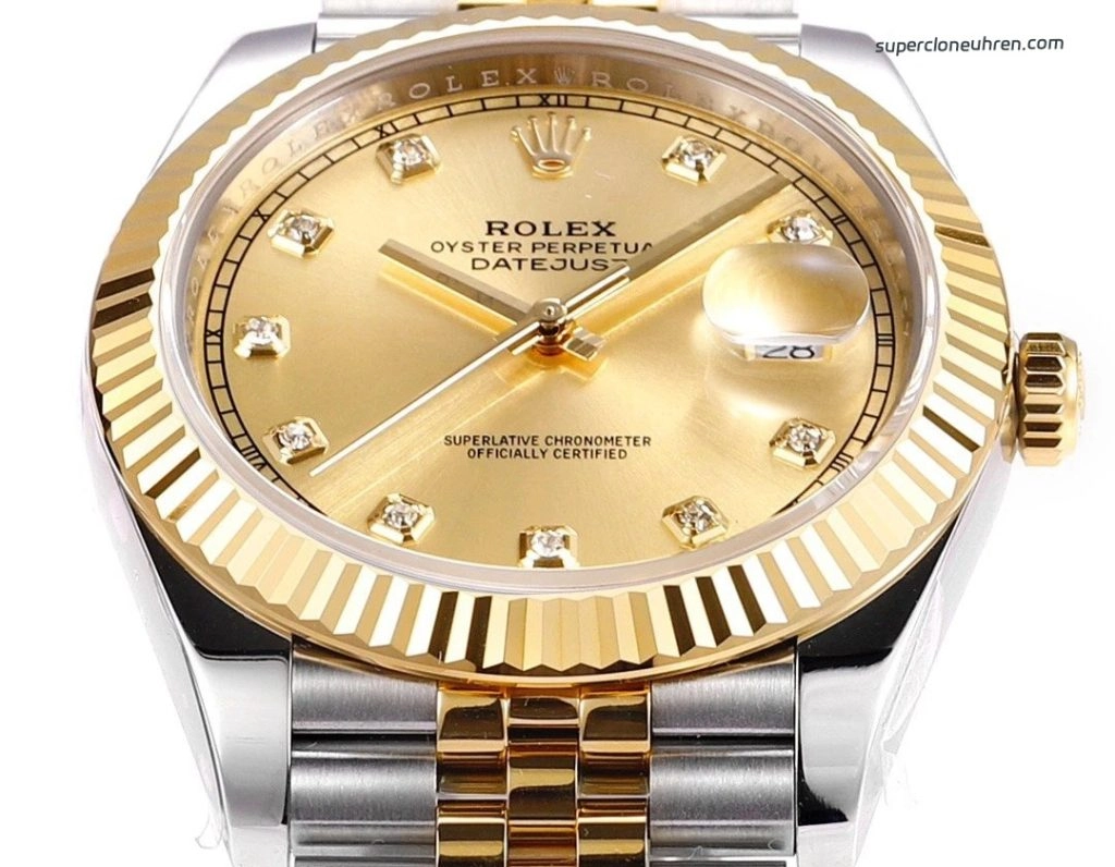 Super Clone Rolex Datejust 126333-0012 mit Diamantindizes und Jubilee-Band 41 mm