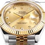 Super Clone Rolex Datejust 126333-0012 mit Diamantindizes und Jubilee-Band 41 mm