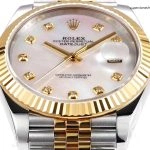 Premium Replica Uhr Rolex Datejust m126333-0018 Perlmutt-Zifferblatt mit 18K Gold Jubilee-Band 41mm