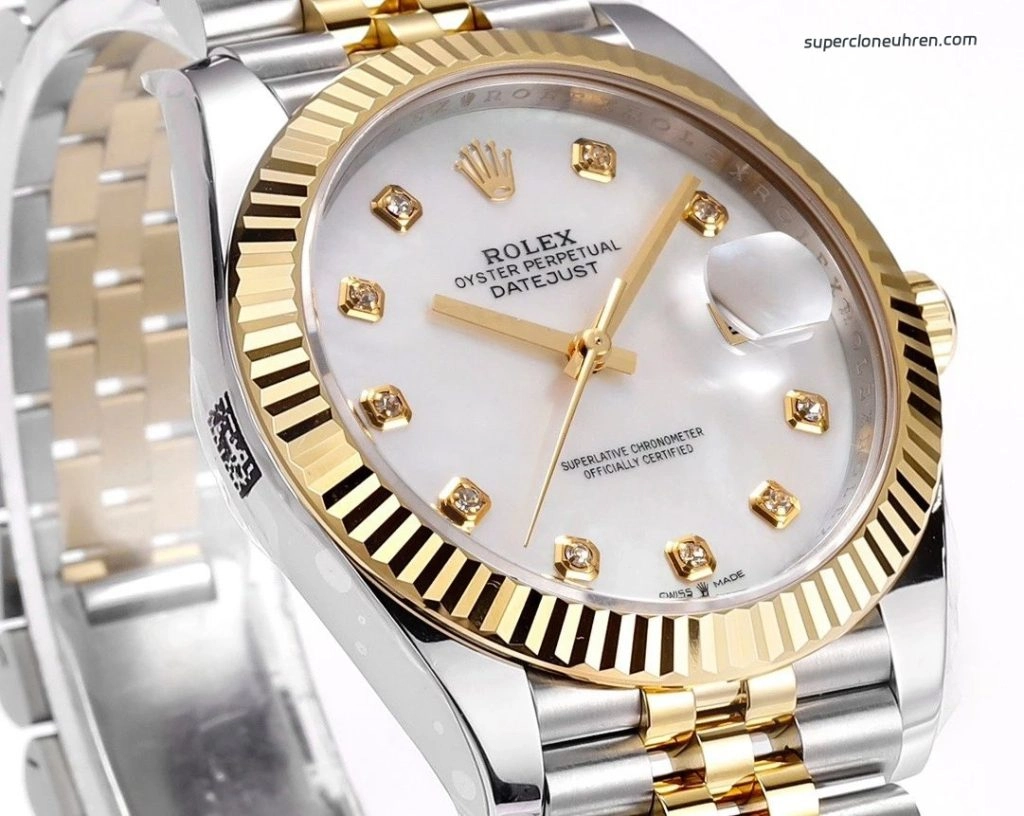 Premium Replica Uhr Rolex Datejust m126333-0018 Perlmutt-Zifferblatt mit 18K Gold Jubilee-Band 41mm