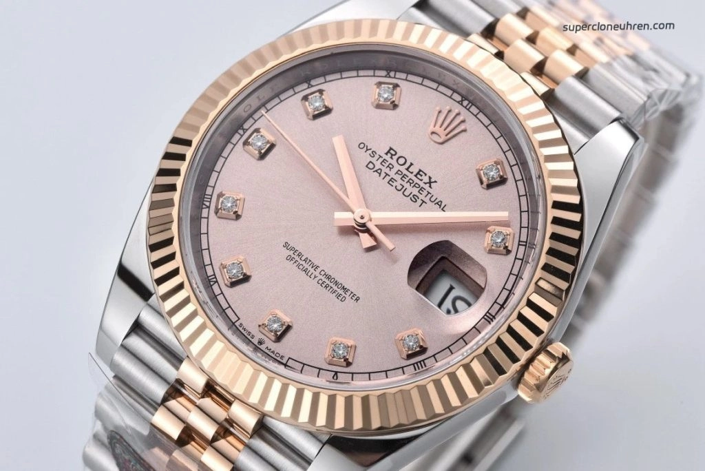 1:1 Super Clone Uhr Rolex Datejust 126331-0008 in Roségold/Edelstahl 41mm
