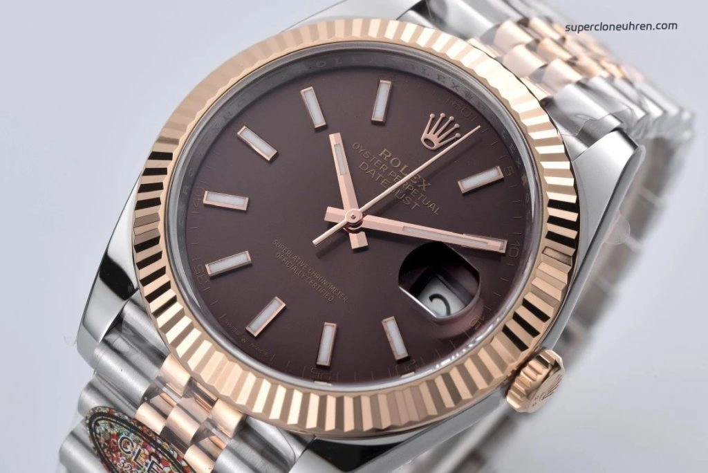 Premium Replica Uhr Rolex Datejust 126331-0002 Edelstahl und Everose-Gold 41 mm