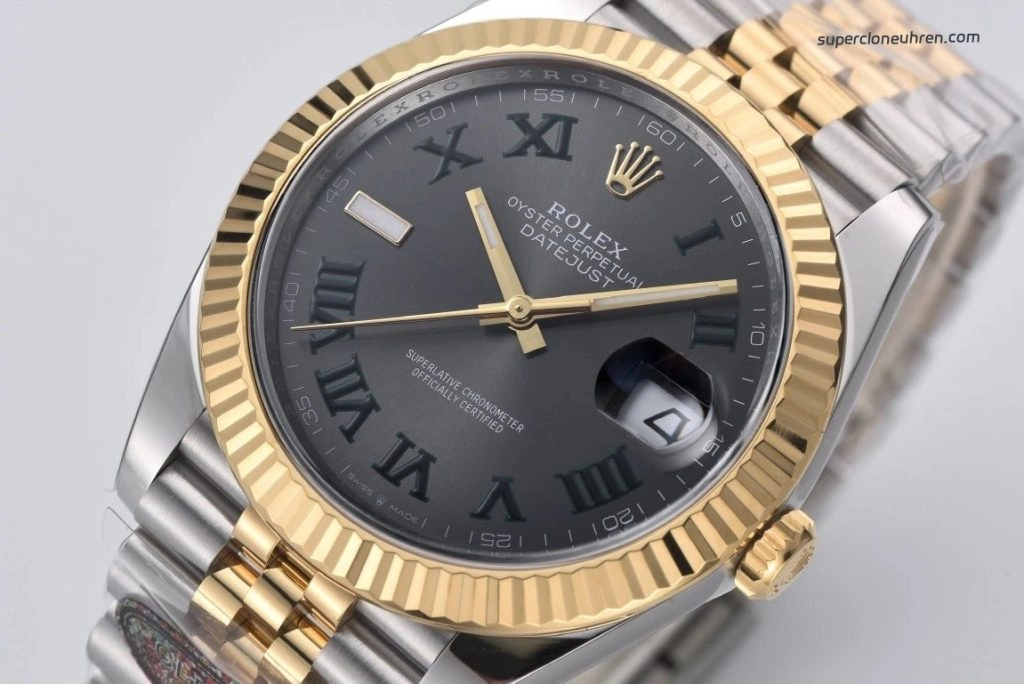 1:1 Super Clone Uhr Rolex Datejust m126333-0020 Zweifarbig Grünes Zifferblatt 41mm