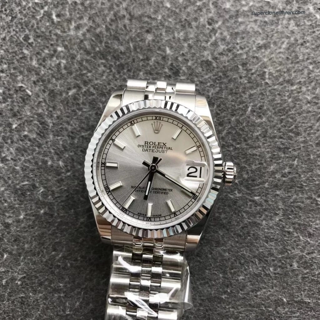 Premium Replica Uhr Rolex Datejust m178274-0009 silbernes Zifferblatt 31mm