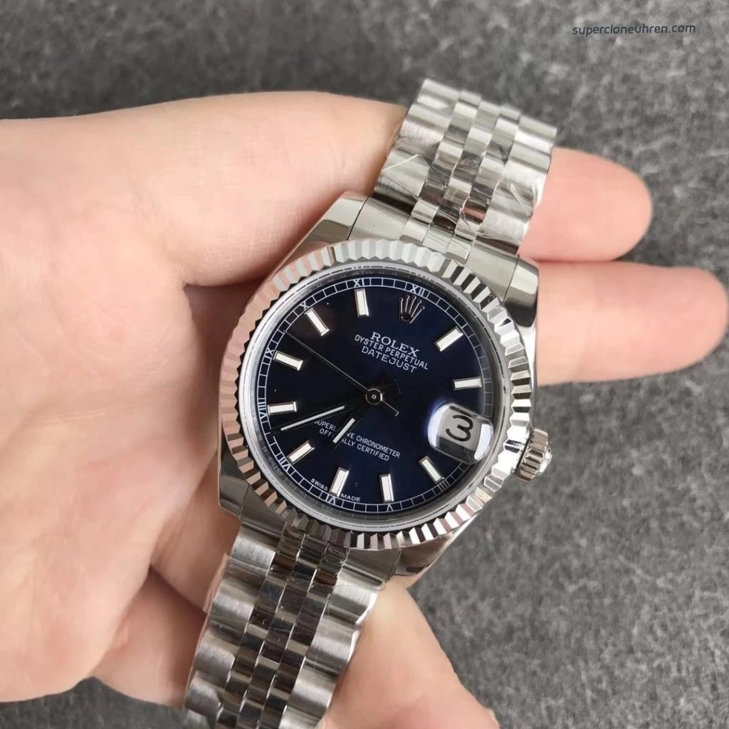 Premium Replica Uhr Rolex Datejust m178274-0037 blaues Zifferblatt mit Jubilee-Band 31mm