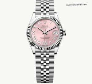Premium Replica Uhr Rolex Datejust m278274-0024 rosa Zifferblatt mit Roemisch 31mm