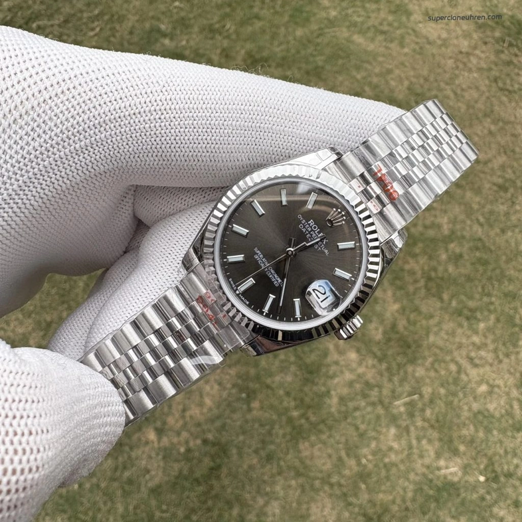 Premium Replica Uhr Rolex Datejust m278274-0016 graues Zifferblatt 31mm