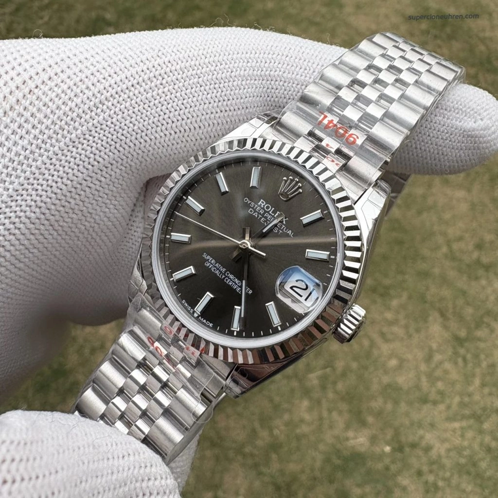 Premium Replica Uhr Rolex Datejust m278274-0016 graues Zifferblatt 31mm