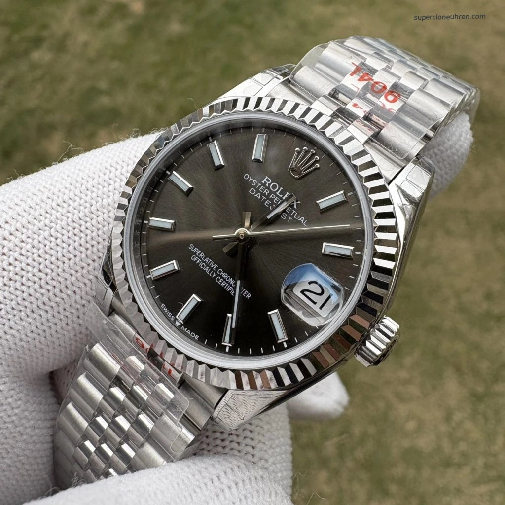 Premium Replica Uhr Rolex Datejust m278274-0016 graues Zifferblatt 31mm