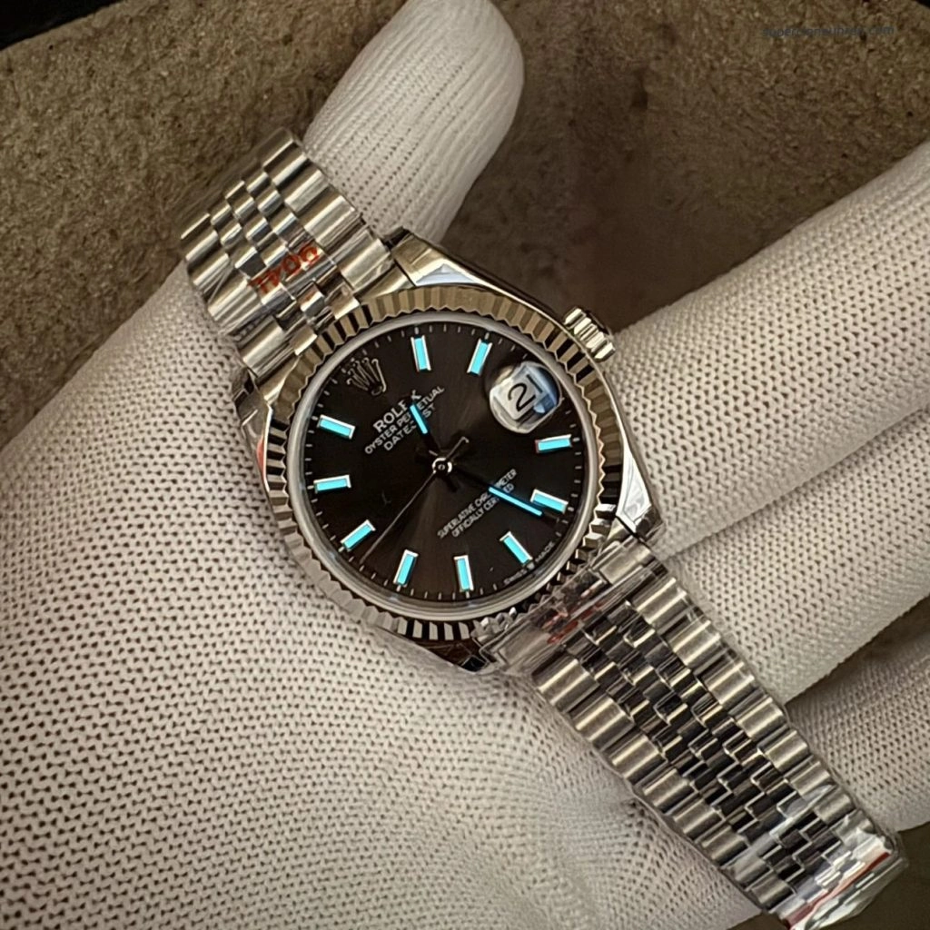 Premium Replica Uhr Rolex Datejust m278274-0016 graues Zifferblatt 31mm