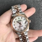 Premium Replica Uhr Rolex Datejust 178271 Bicolor mit Perlmuttzifferblatt 31 mm