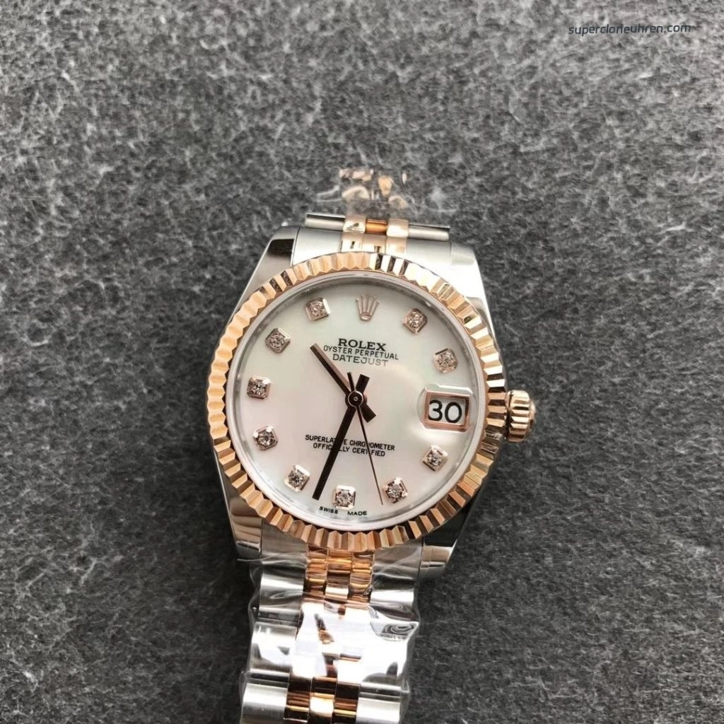 Premium Replica Uhr Rolex Datejust 178271 Bicolor mit Perlmuttzifferblatt 31 mm