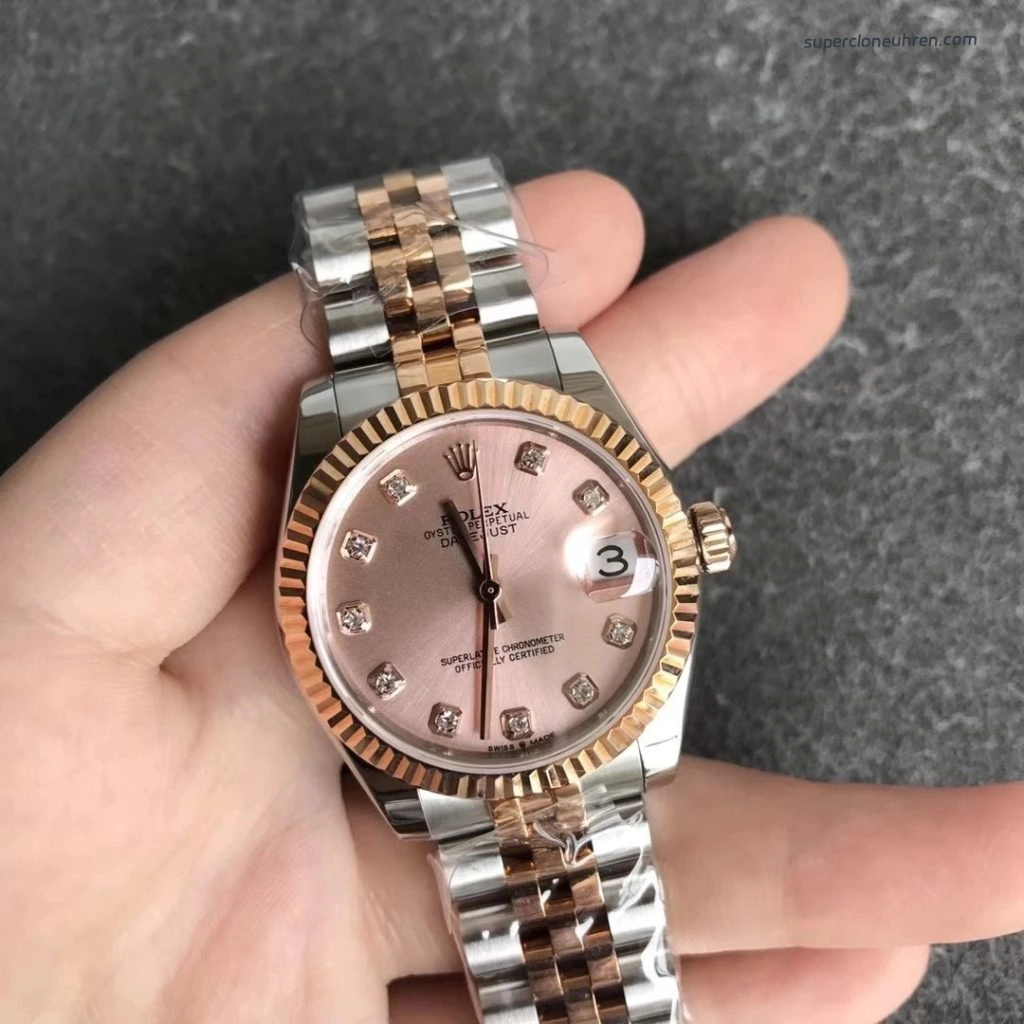 Premium Replica Uhr Rolex Datejust 178271-0034 Stahl-Roségold Jubilé-Band 31mm