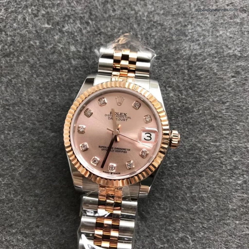 Premium Replica Uhr Rolex Datejust 178271-0034 Stahl-Roségold Jubilé-Band 31mm