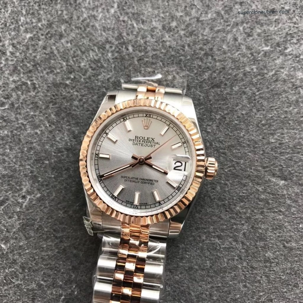 Premium Replica Uhr Rolex Lady-Datejust 178271-0003 Oystersteel und Everose-Gold 31 mm