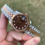 Premium Replica Uhr Rolex Datejust m278271-0028 Roségold Schokobraun 31mm