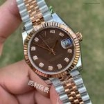 Premium Replica Uhr Rolex Datejust m278271-0028 Roségold Schokobraun 31mm