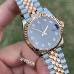 Premium Replica Uhr Rolex Datejust m278271-0028 Roségold Schokobraun 31mm