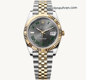 1:1 Super Clone Uhr Rolex Datejust m126333-0020 Zweifarbig Grünes Zifferblatt 41mm