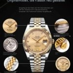 Super Clone Rolex Datejust 126333-0012 mit Diamantindizes und Jubilee-Band 41 mm