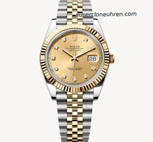 Super Clone Rolex Datejust 126333-0012 mit Diamantindizes und Jubilee-Band 41 mm