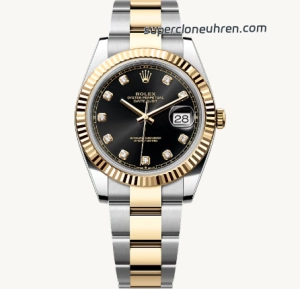Super Clone Rolex Datejust 41 m126333-0005 Diamantindizes Bicolor 41mm