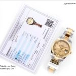 Premium Replica Uhr Rolex Datejust 41 m126333-0011 mit Diamantindizes und Goldlook 41 mm