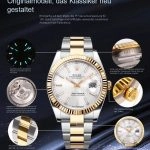 Premium Replica Uhr Rolex Datejust 126333-0001 silbernes Zifferblatt mit Jubilee-Band 41 mm