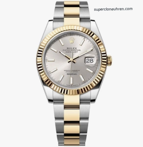 Premium Replica Uhr Rolex Datejust 126333-0001 silbernes Zifferblatt mit Jubilee-Band 41 mm
