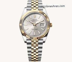 1:1 Super Clone Uhr Rolex Datejust m126333-0002 silbernes Zifferblatt 41mm