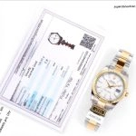 Premium Replica Uhr Rolex Datejust m126333-0015 weißes Zifferblatt Bicolor 41mm