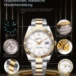 Premium Replica Uhr Rolex Datejust m126333-0015 weißes Zifferblatt Bicolor 41mm