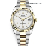 Premium Replica Uhr Rolex Datejust m126333-0015 weißes Zifferblatt Bicolor 41mm