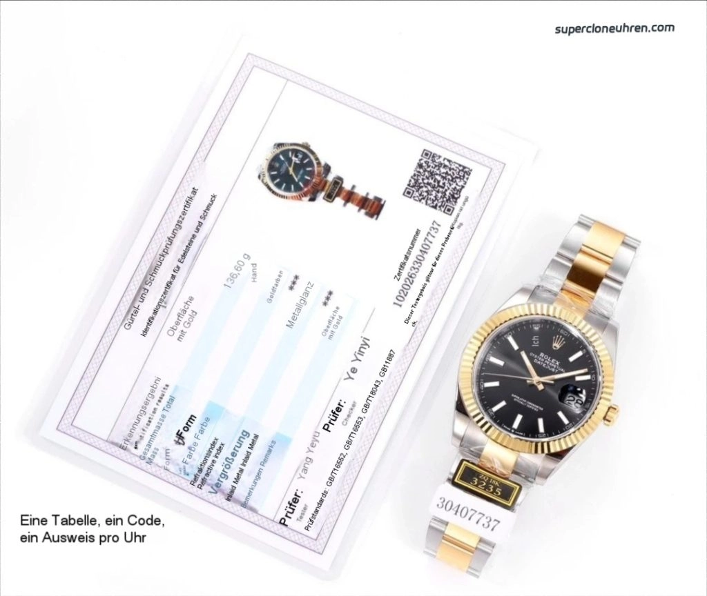 Premium Replica Uhr Rolex Datejust 41 m126333-0013 mit schwarzem Zifferblatt und Gold-Stahl 41mm