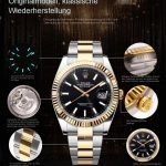 Premium Replica Uhr Rolex Datejust 41 m126333-0013 mit schwarzem Zifferblatt und Gold-Stahl 41mm