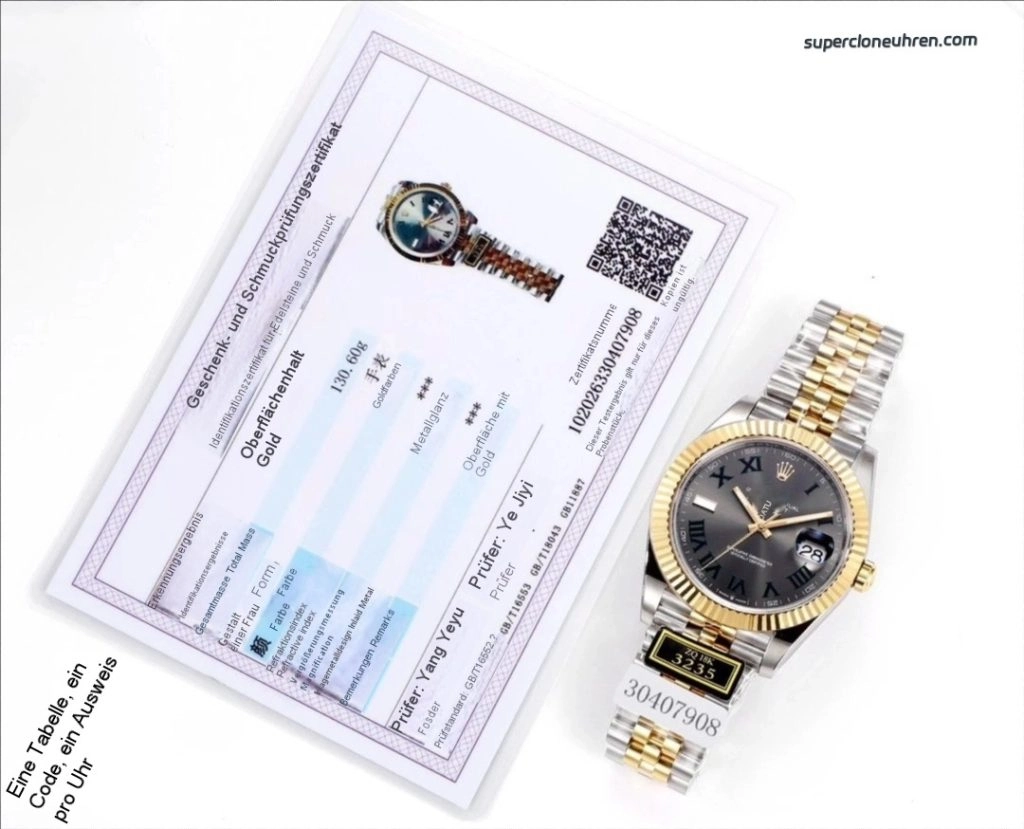 1:1 Super Clone Uhr Rolex Datejust 126333-0020 mit grünem Zifferblatt und 18K Goldauflage 41mm