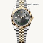 1:1 Super Clone Uhr Rolex Datejust 126333-0020 mit grünem Zifferblatt und 18K Goldauflage 41mm