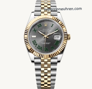 1:1 Super Clone Uhr Rolex Datejust 126333-0020 mit grünem Zifferblatt und 18K Goldauflage 41mm