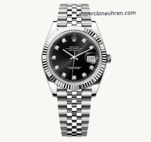 Premium Replica Uhr Rolex Datejust 126334 mit grauem Zifferblatt und Diamantindizes 41 mm