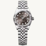 Premium Replica Uhr Rolex Lady-Datejust m279174-0015 graues Zifferblatt mit Diamanten 28 mm