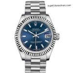 Premium Replica Uhr Rolex Datejust m178279-0041 aus Edelstahl mit blauem Zifferblatt 31mm