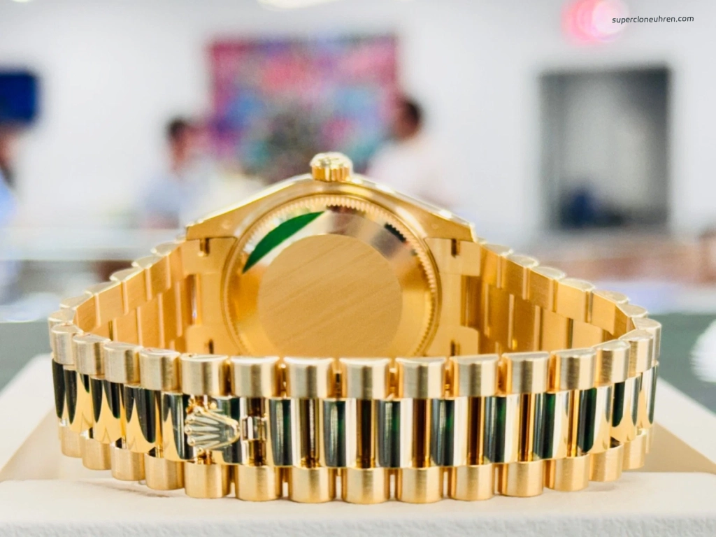Premium Replica Uhr Rolex Datejust 31 278278-0049 Gold mit rotem Verlaufszifferblatt 31mm