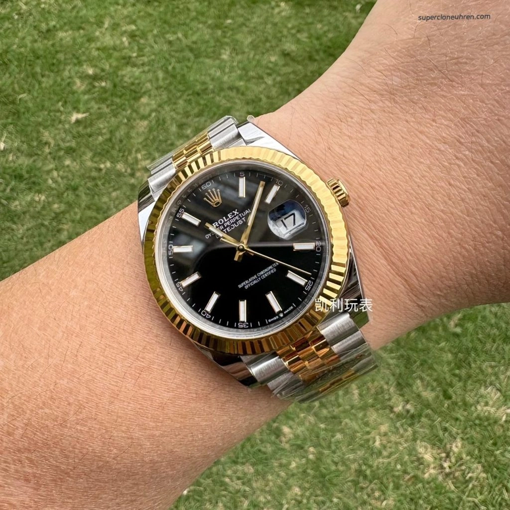 1:1 Super Clone Uhr Rolex Datejust 126333 Zweifarbig Gold-Stahl Jubilé-Band 41mm