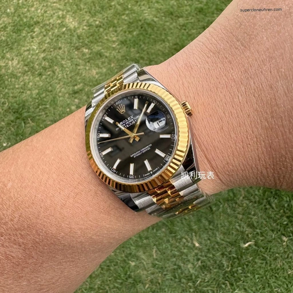 1:1 Super Clone Uhr Rolex Datejust 126333 Zweifarbig Gold-Stahl Jubilé-Band 41mm