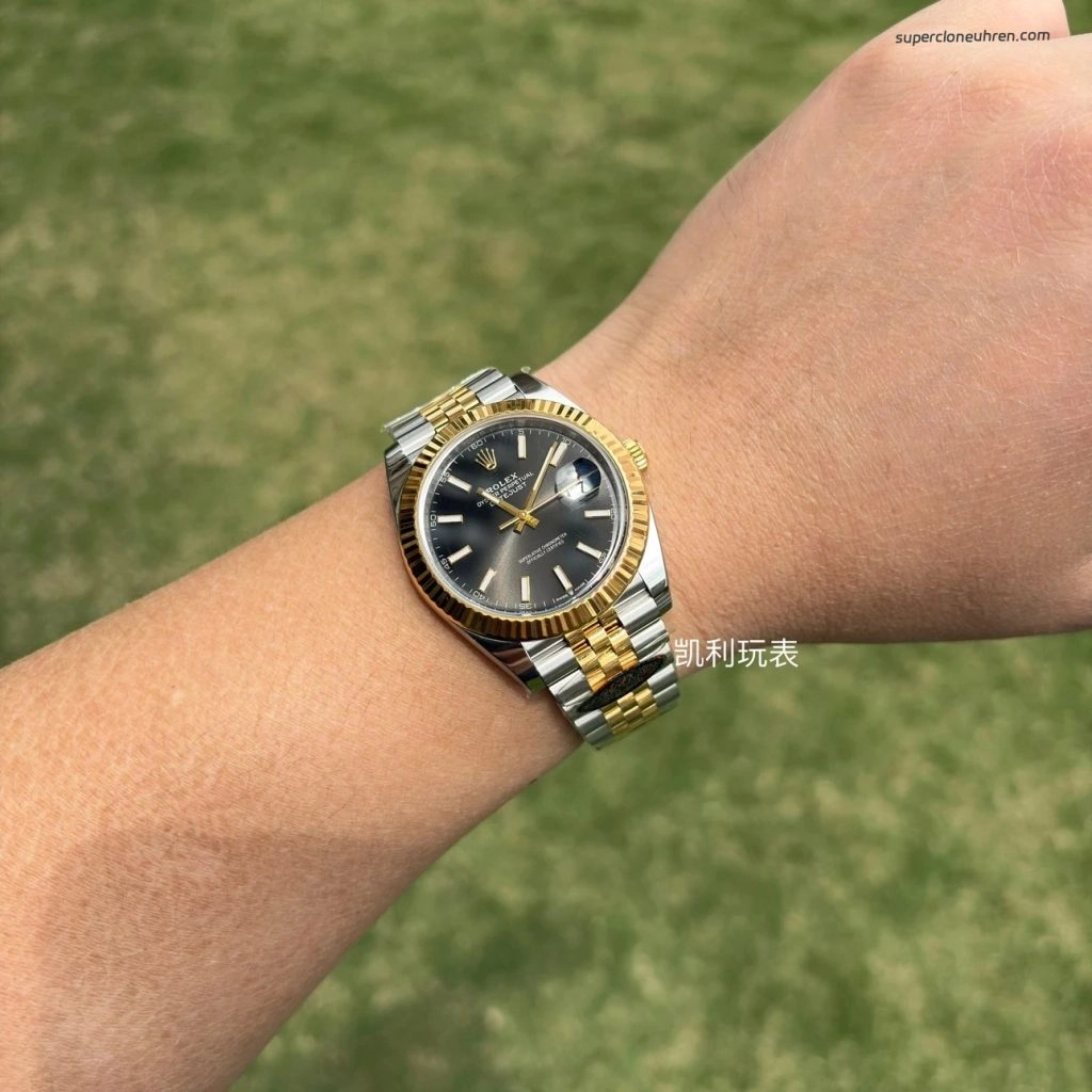 1:1 Super Clone Uhr Rolex Datejust 126333 Zweifarbig Gold-Stahl Jubilé-Band 41mm