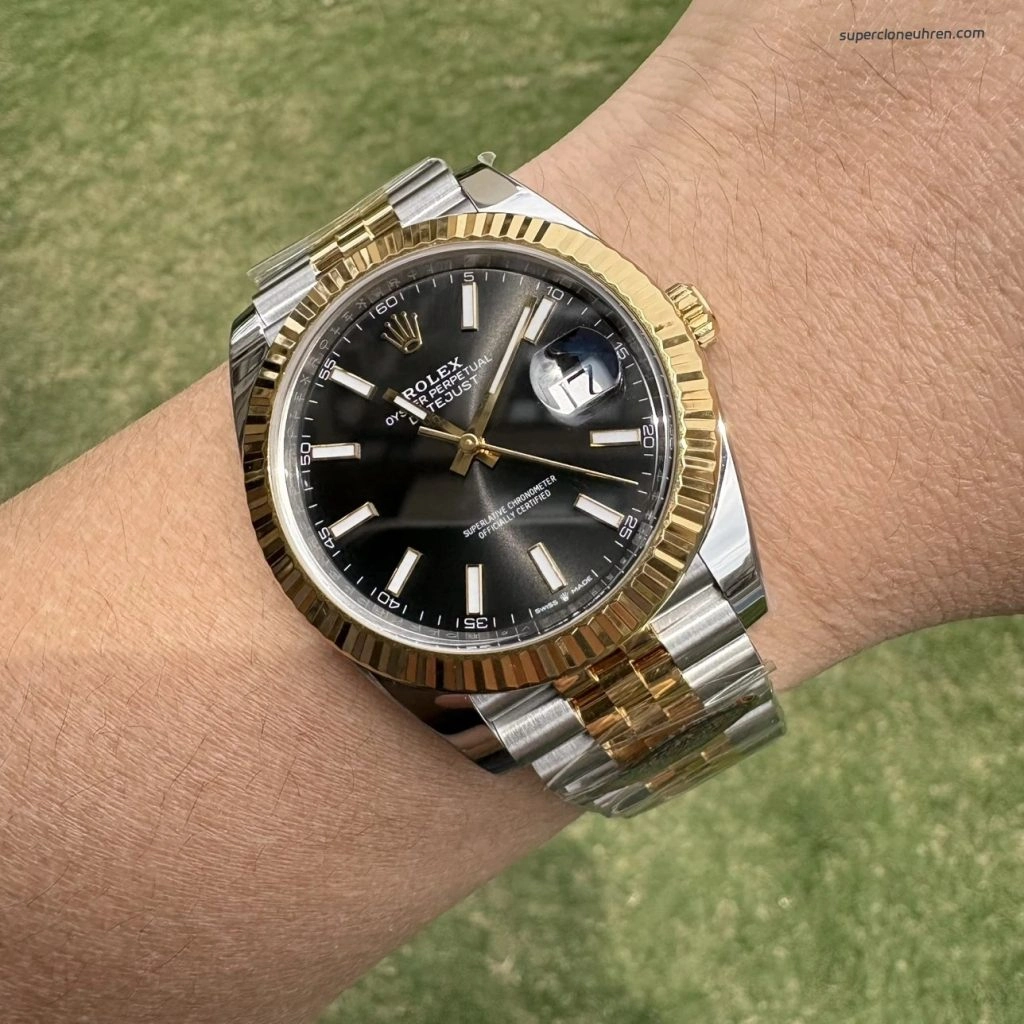 1:1 Super Clone Uhr Rolex Datejust 126333 Zweifarbig Gold-Stahl Jubilé-Band 41mm