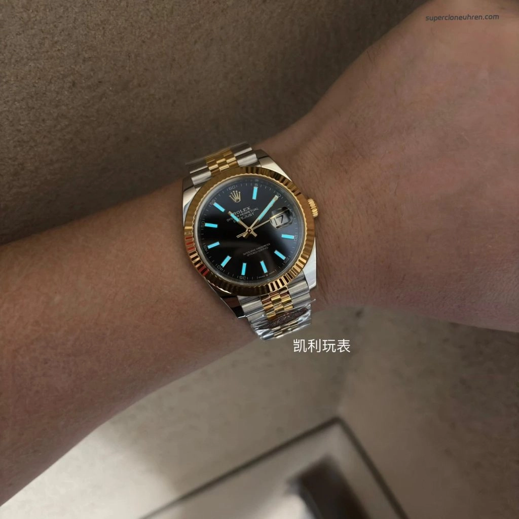 1:1 Super Clone Uhr Rolex Datejust 126333 Zweifarbig Gold-Stahl Jubilé-Band 41mm